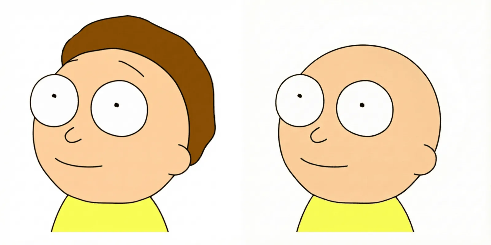 Original and bald portrait pair from the Bald Converter gallery.