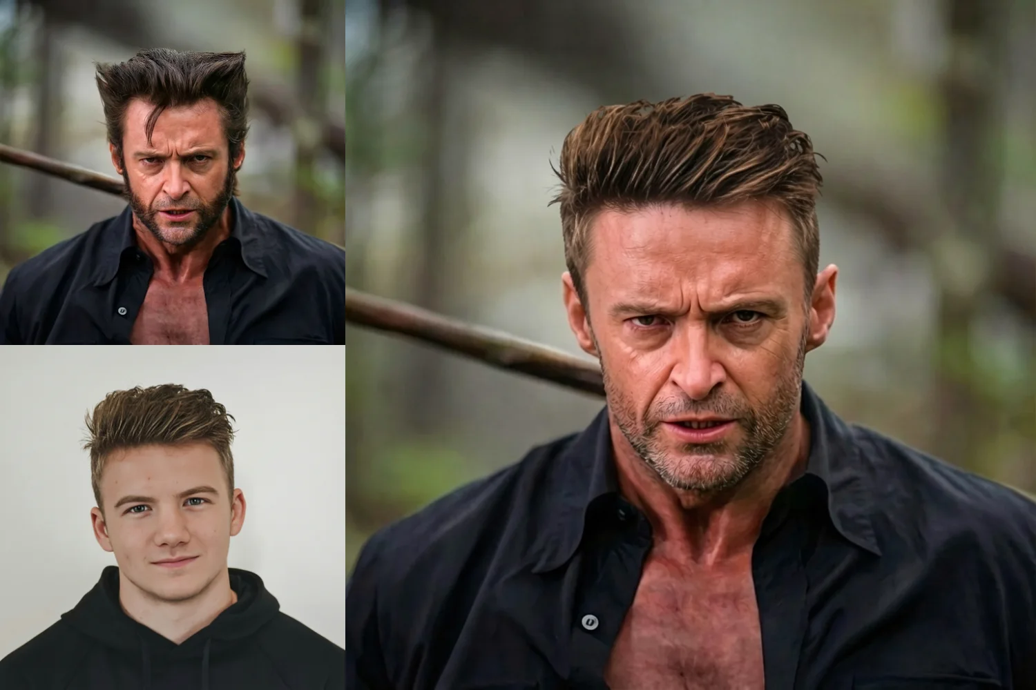 HairPort transfer result showing source, reference hairstyle, and final synthesis.