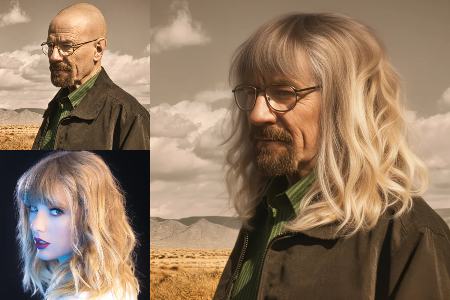 HairPort transfer result showing source, reference hairstyle, and final synthesis.